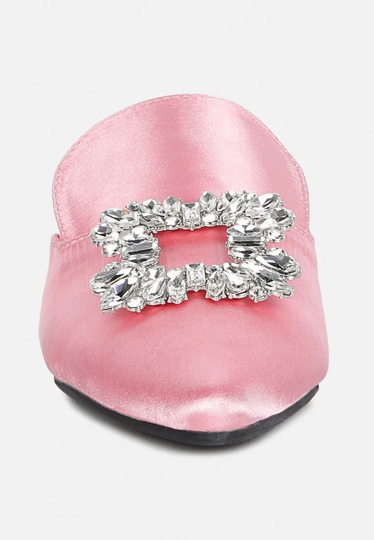 Perrine Diamante Brooch Slip On Mules By Ruw