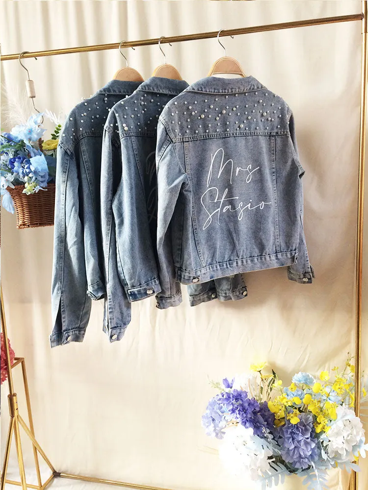 Personalized Statement Denim Bridal Jacket