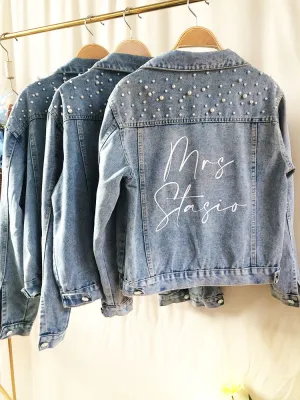 Personalized Statement Denim Bridal Jacket