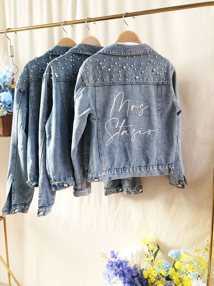 Personalized Statement Denim Bridal Jacket