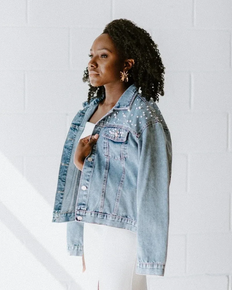 Personalized Statement Denim Bridal Jacket