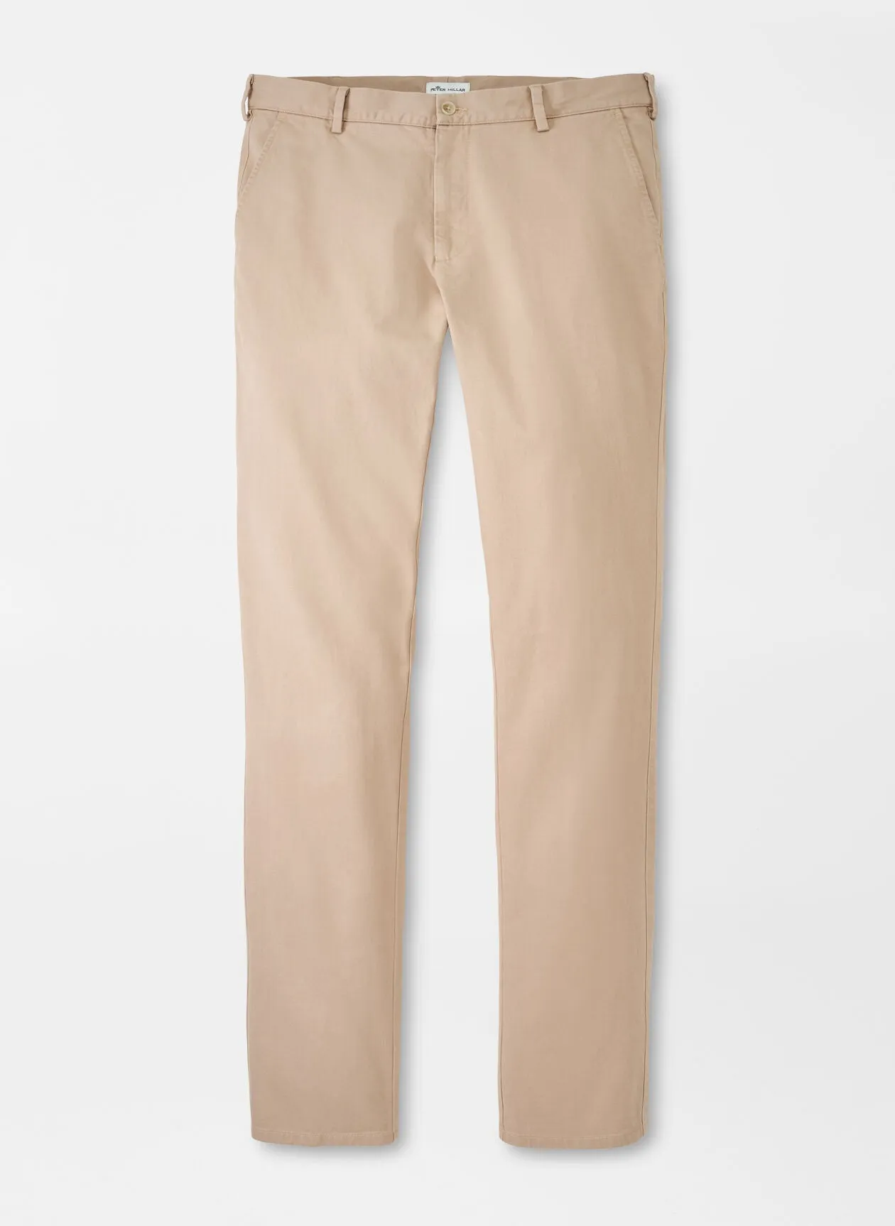 PETER MILLAR PILOT TWILL FLAT FRONT  TROUSER - KHAKI