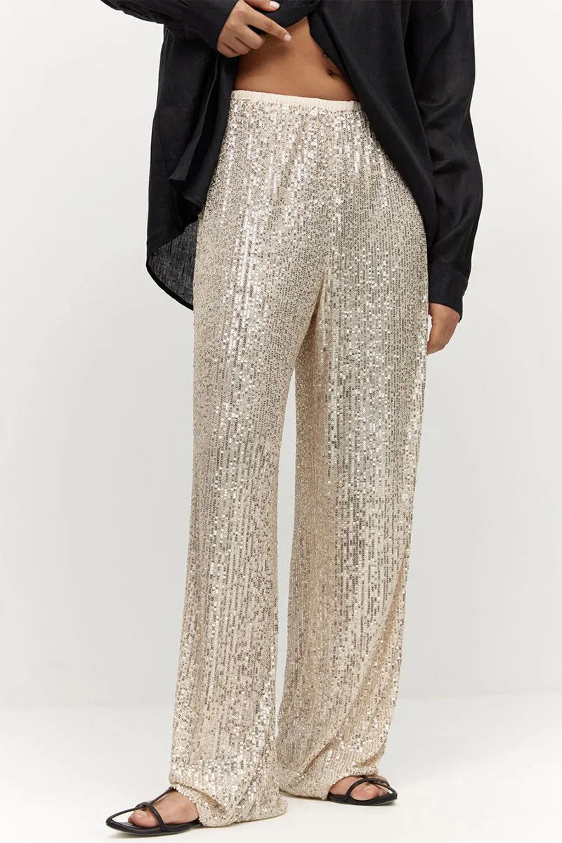 PH0262 Sequins Wide Leg Pants