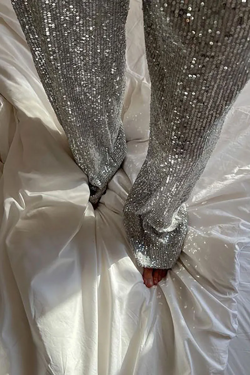 PH0262 Sequins Wide Leg Pants