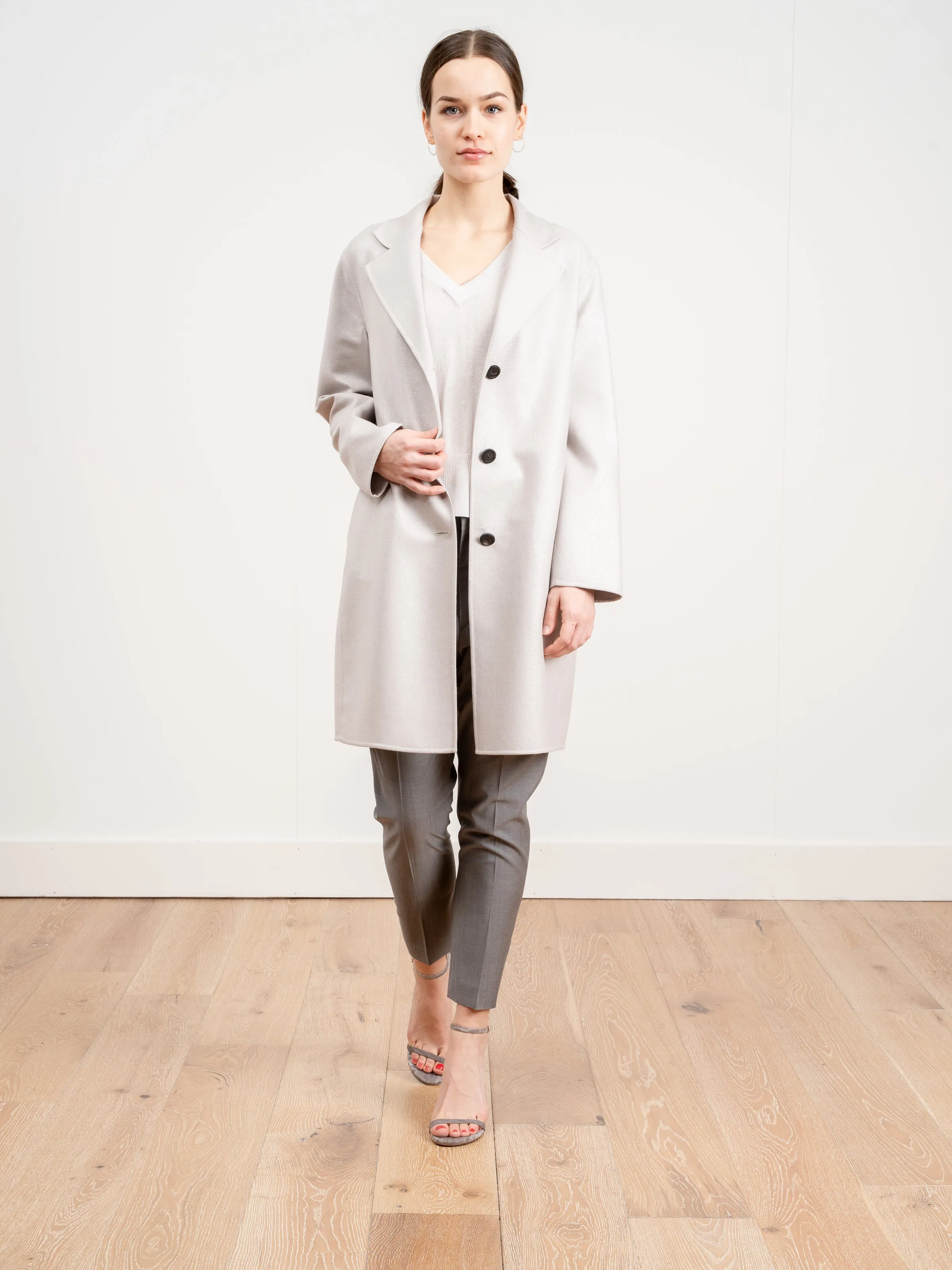piana coat - tan lurex