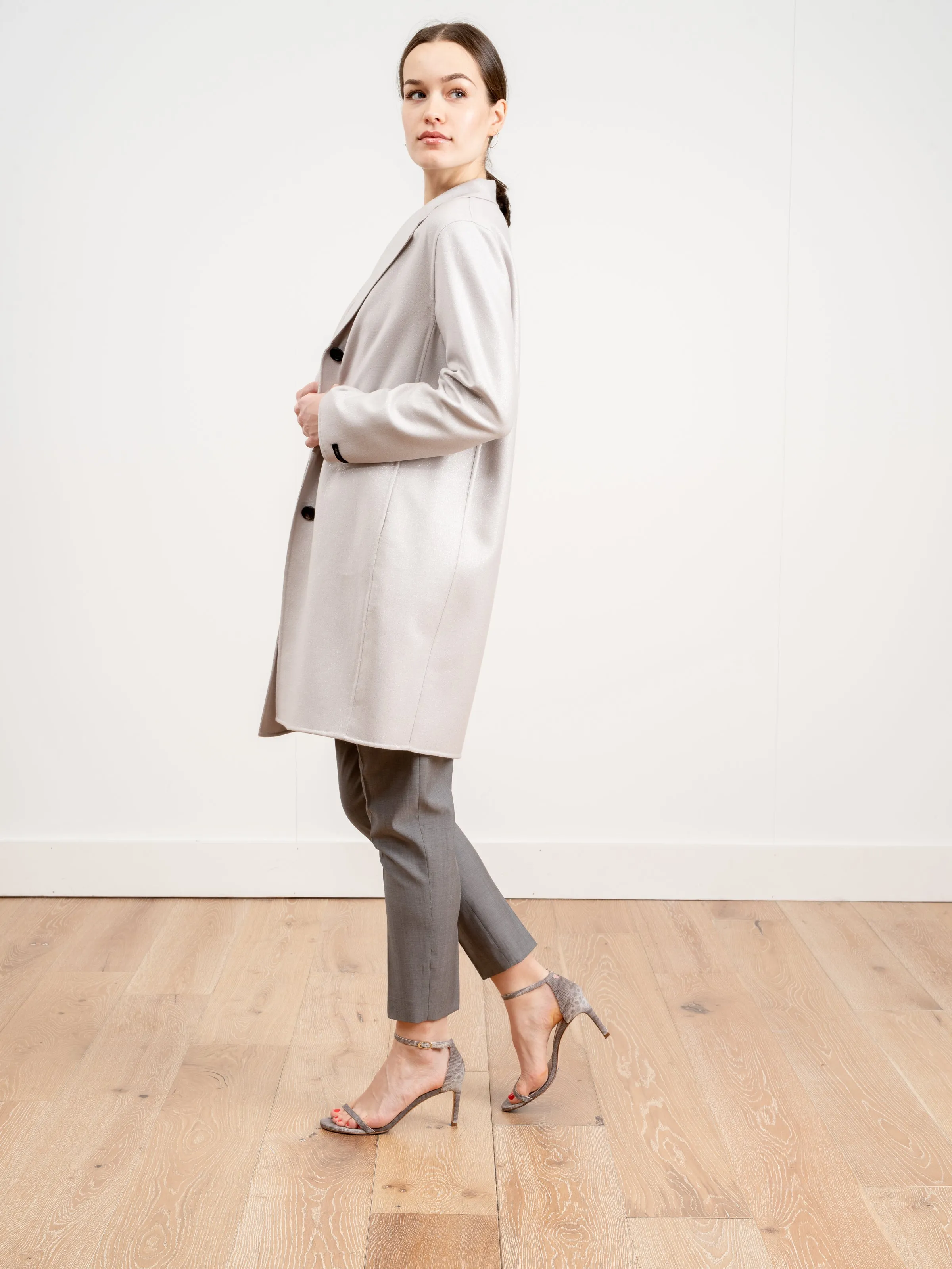 piana coat - tan lurex