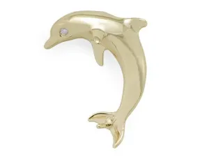 Pick A Pearl Dolphin Pendant in Gold with Diamond