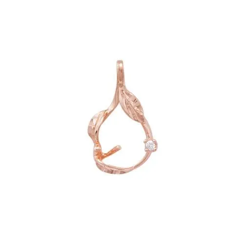 Pick A Pearl Maile Pendant in Rose Gold with Diamonds
