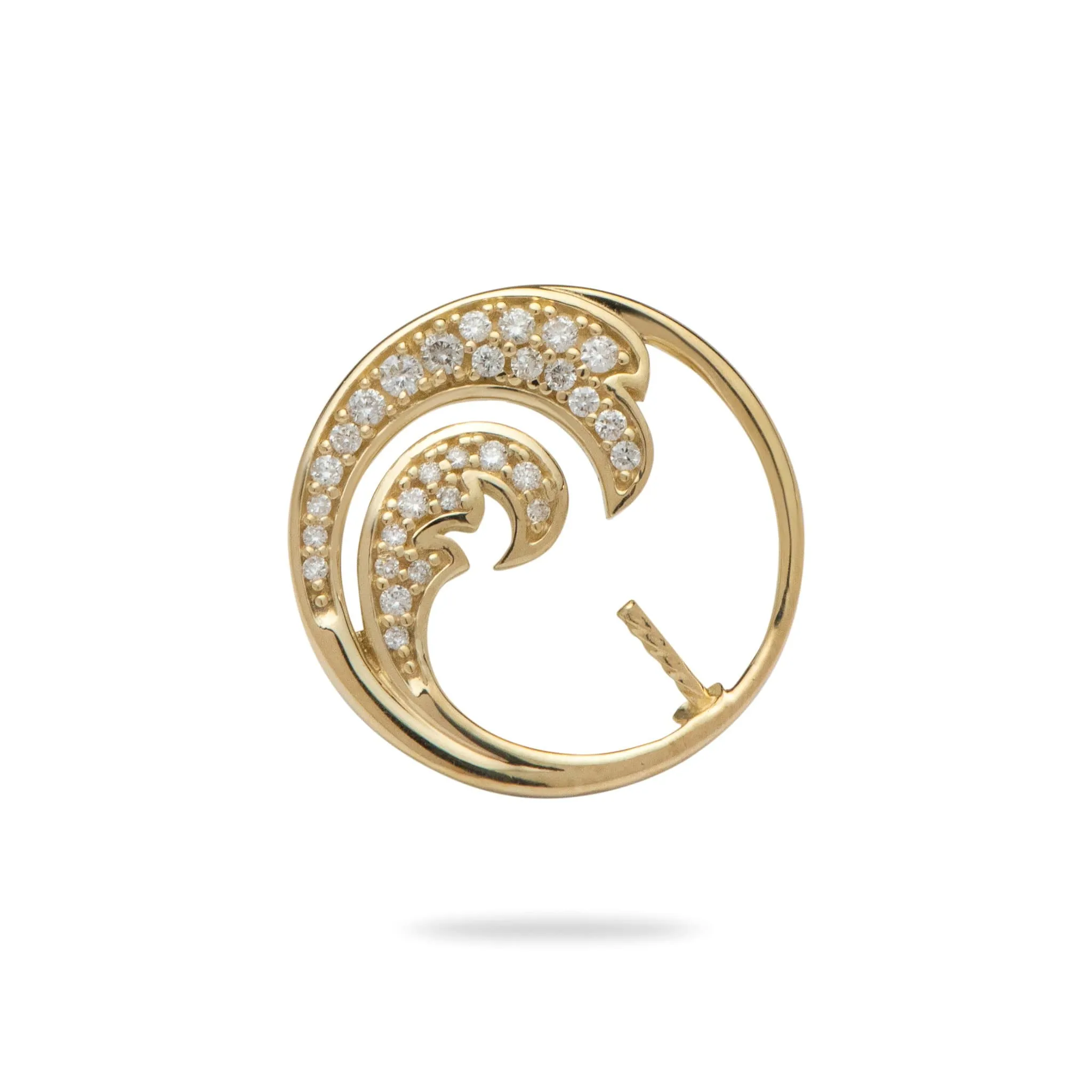 Pick A Pearl Nalu Pendant in Gold with Diamonds - 18mm
