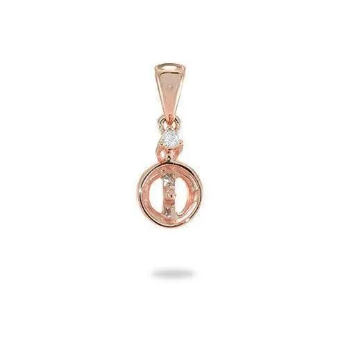 Pick A Pearl Pendant in Rose Gold with Diamond