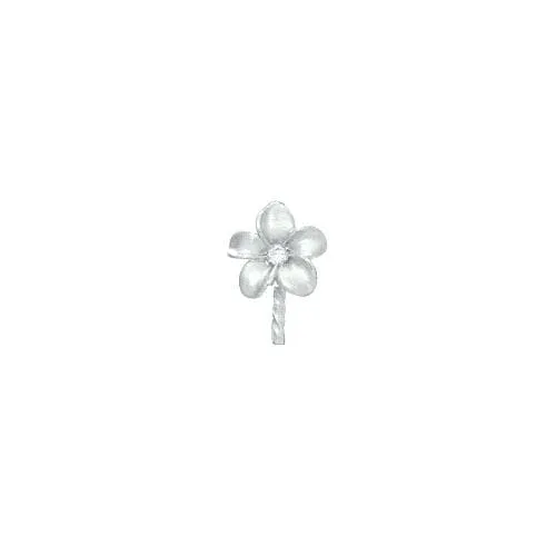 Pick A Pearl Plumeria Pendant in White Gold with Diamond - 7mm