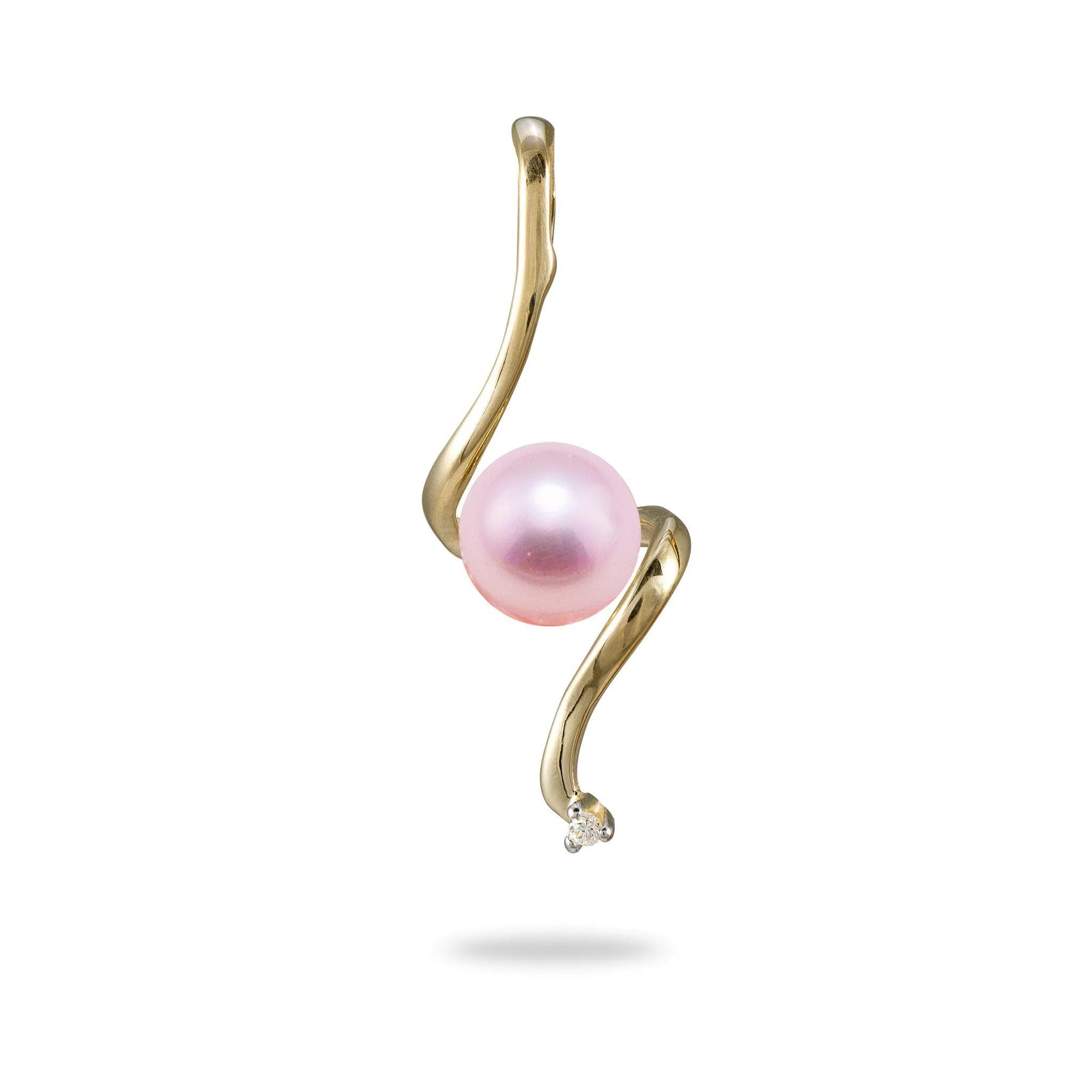 Pick A Pearl Waterfall Pendant in Gold with Diamond