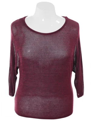 Plus Size Charming Cut Out Back Rose Top