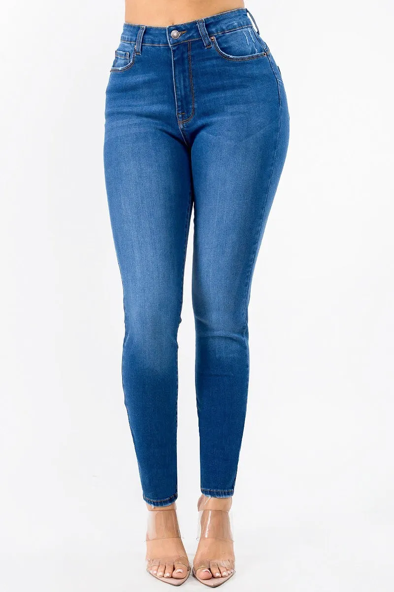PLUS SIZE HIGH WAIST BASIC SKINNY JEANS
