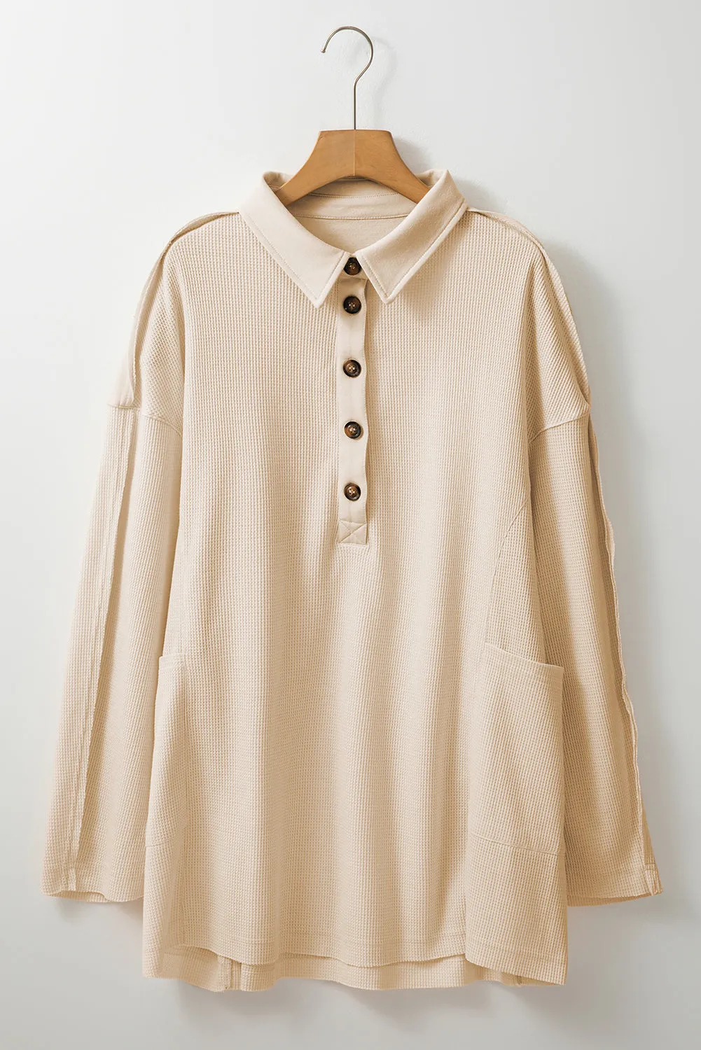 Plus Size Knit Henley Tunic Top