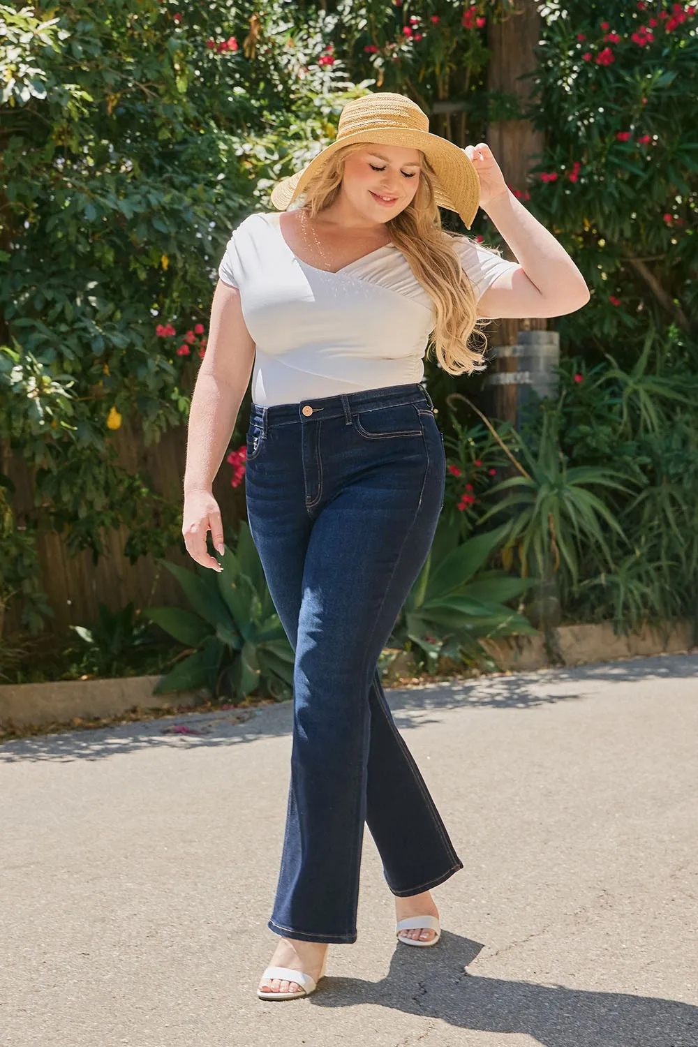 Plus Size Mid Rise Bootcut Jean