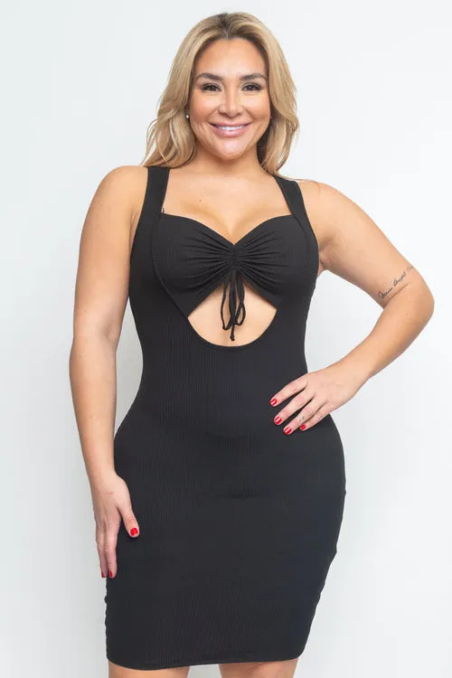 Plus Size Midi Dress (D11369)