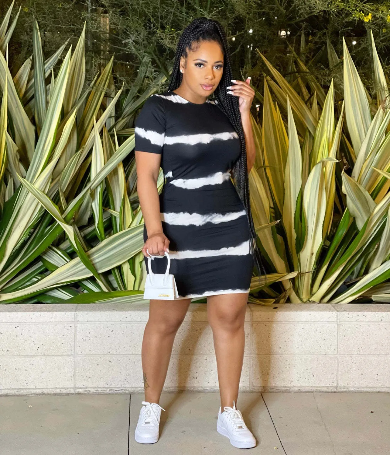 Plus Size Tie Dye Printed Dress