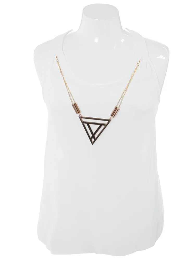 Plus Size Triadic Pendant Sheer White Top