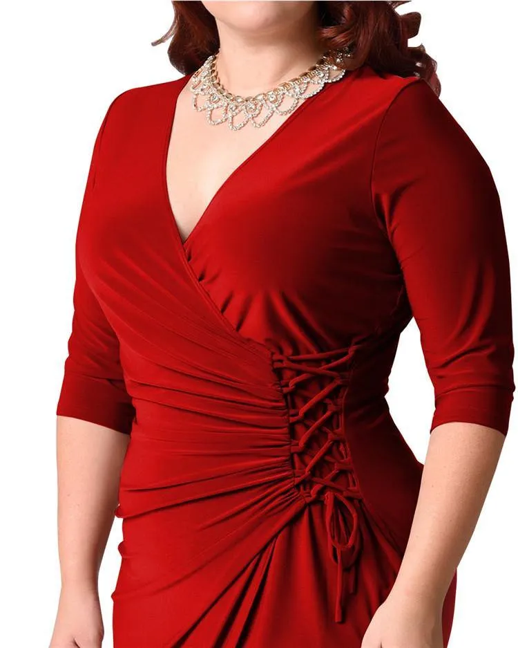 Plus Sizes Women Casual Half Sleeves Dresses