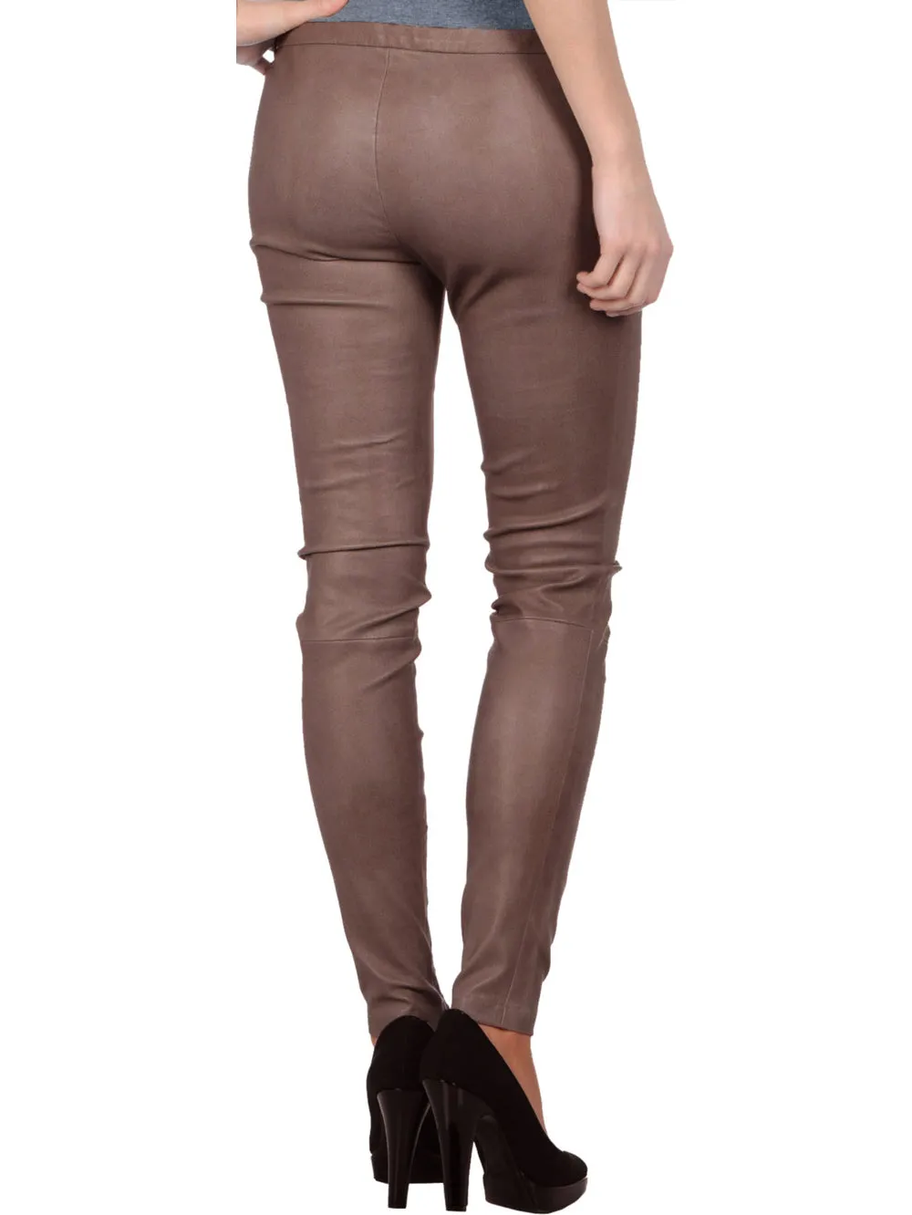 Plush Leather Pants with Sleek Fit