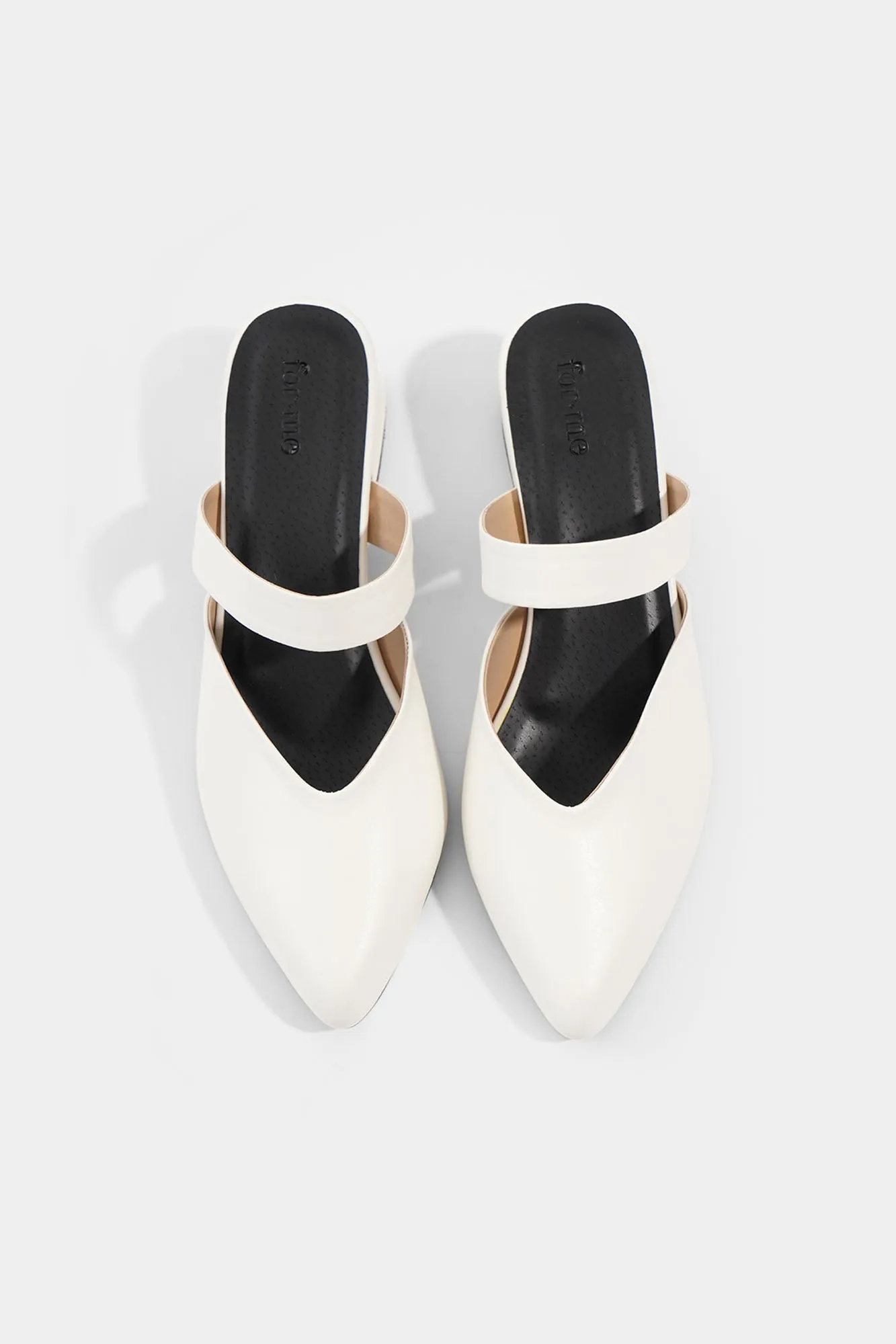 Pointed Toe Kitten Heel Mules