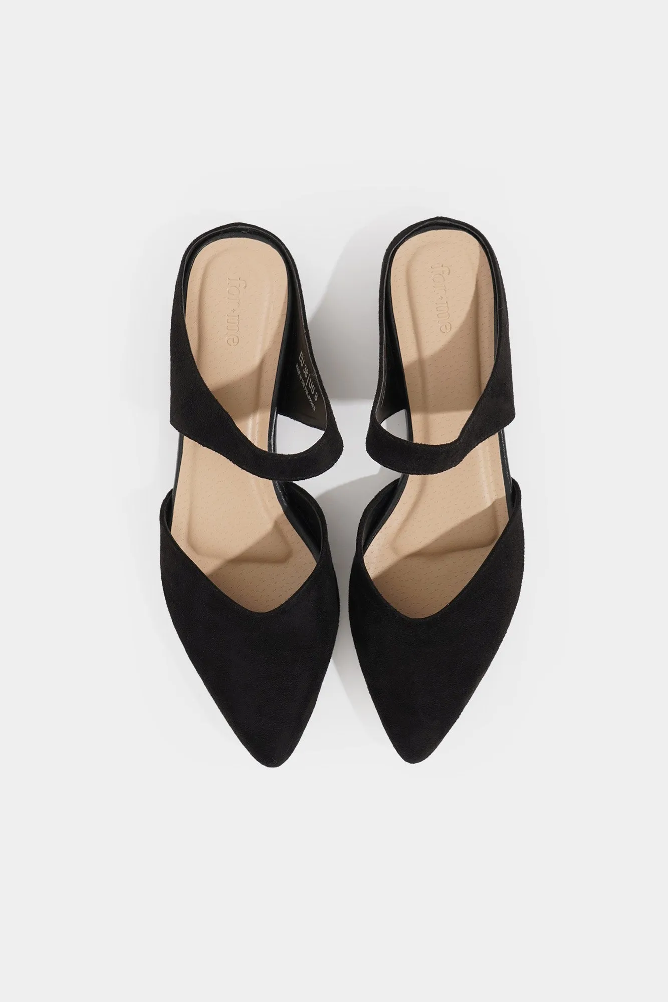 Pointed Toe Suede Mules