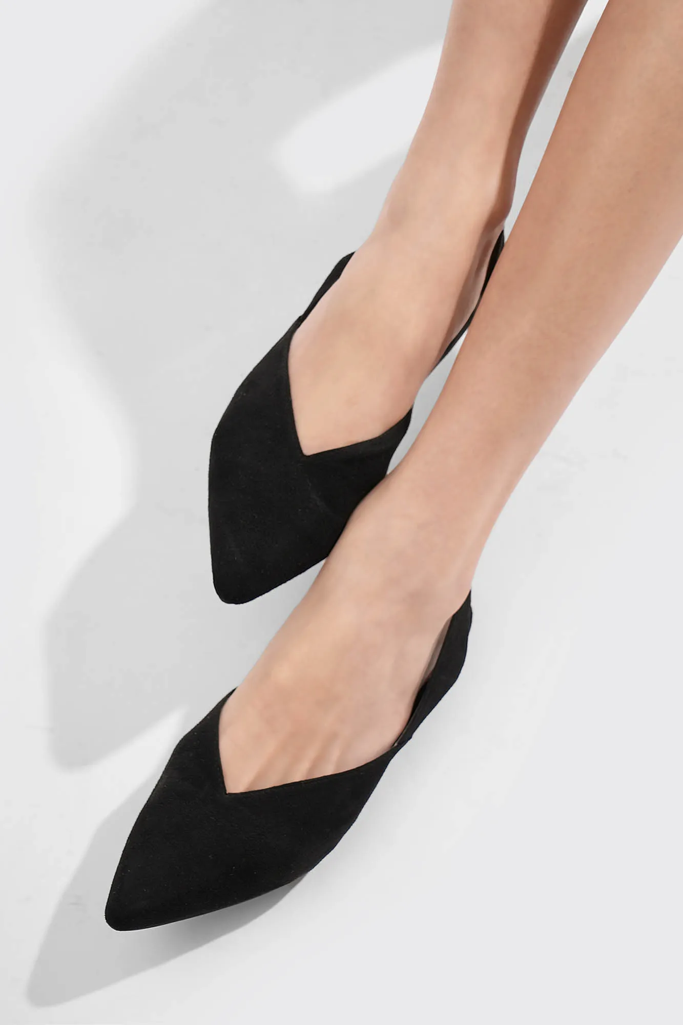 Pointed Toe Suede Mules