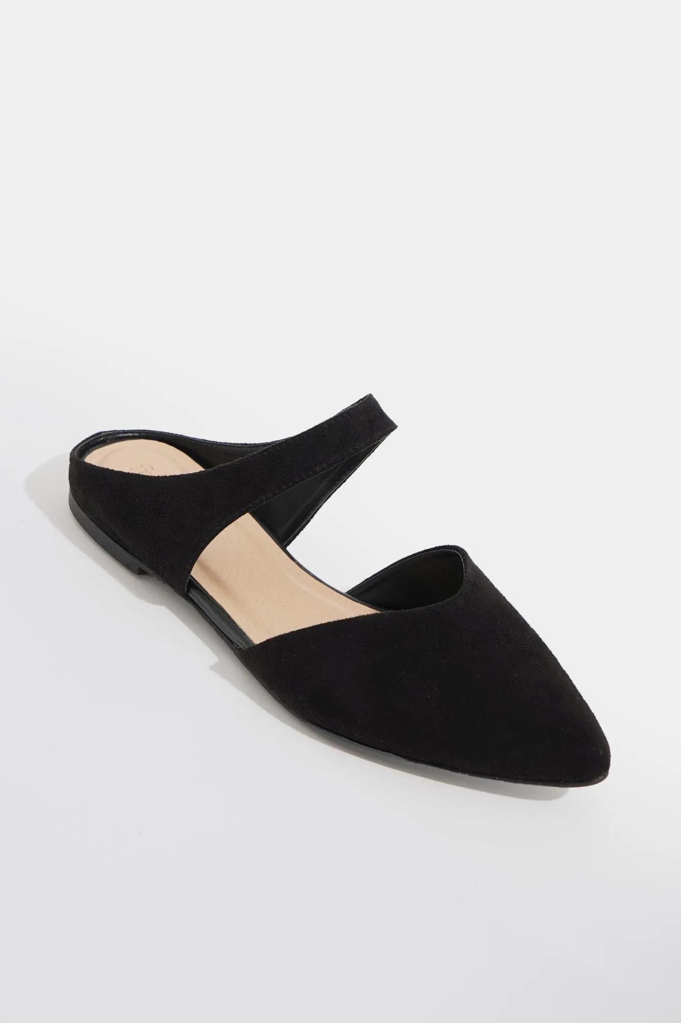 Pointed Toe Suede Mules
