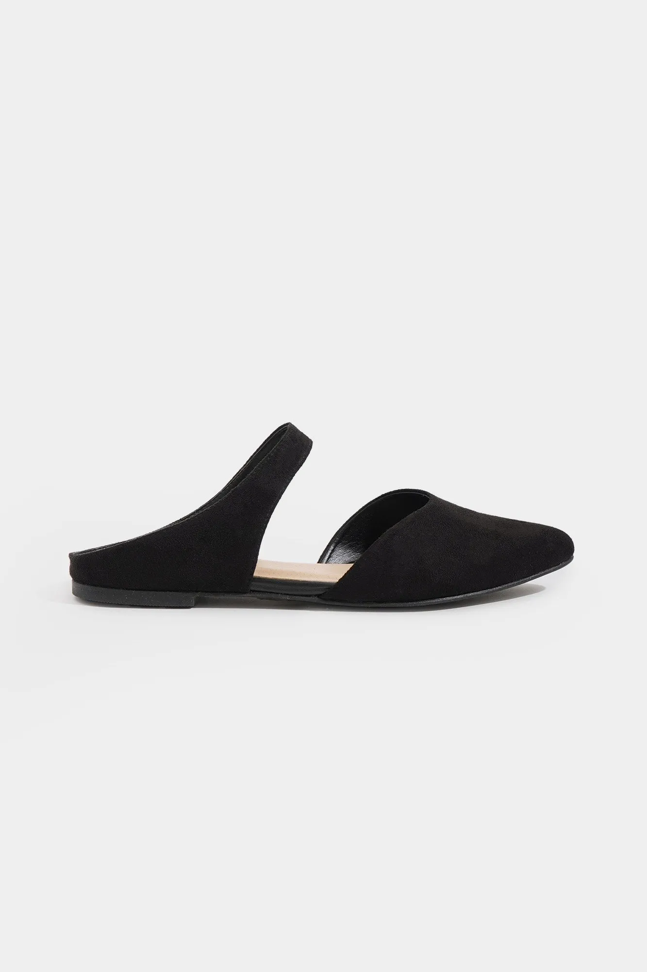 Pointed Toe Suede Mules