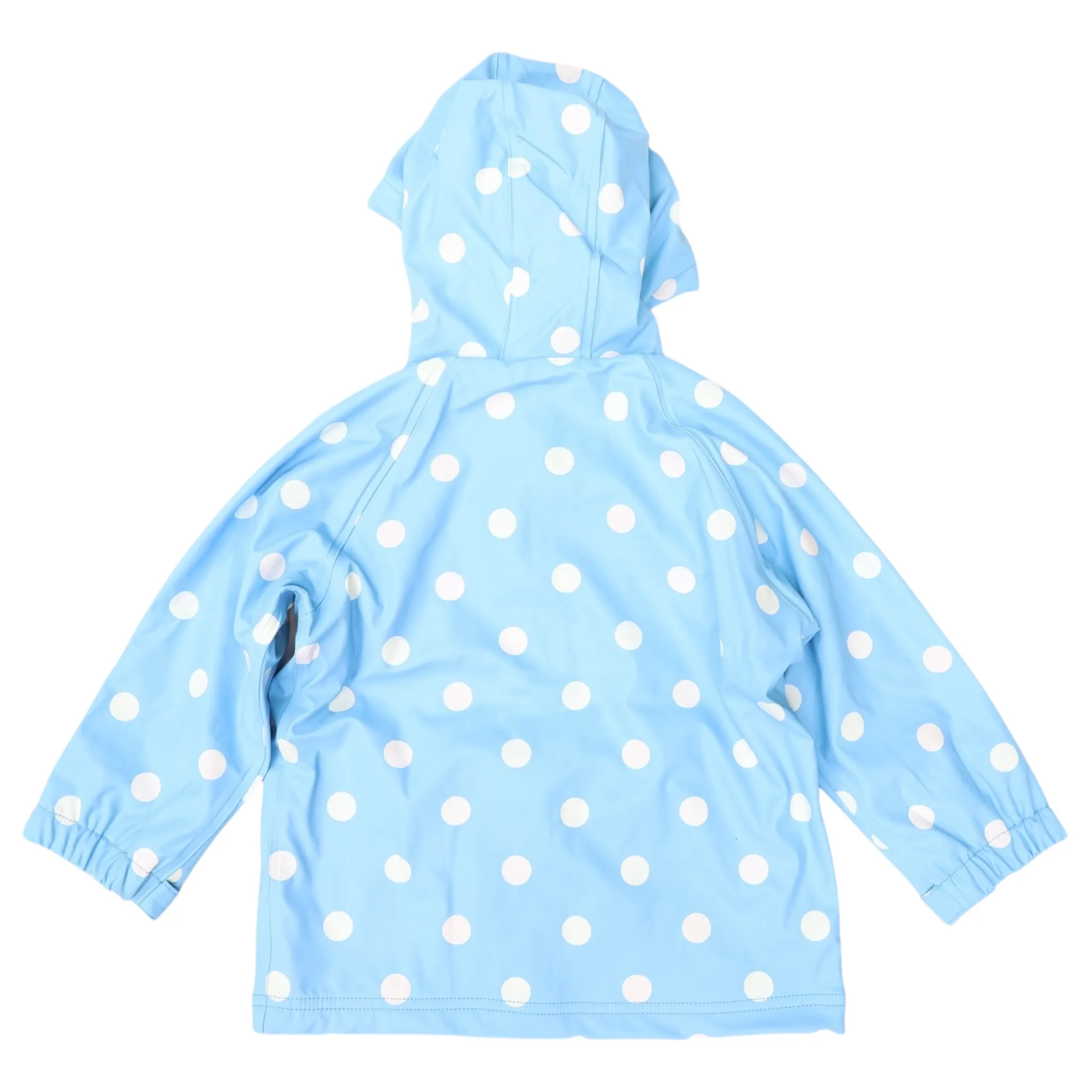 Polkadot Colour Change Raincoat - Blue