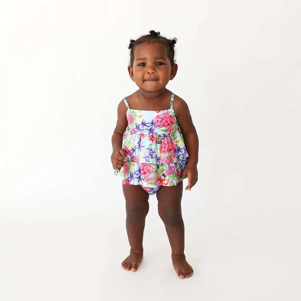 Posh Peanut Hadley Basic Ruffled Spaghetti Romper