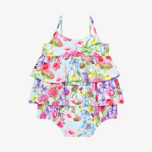 Posh Peanut Hadley Basic Ruffled Spaghetti Romper