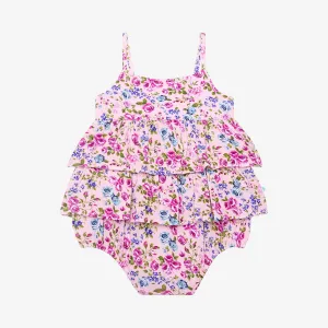 Posh Peanut Pixie Basic Ruffled Spaghetti Romper