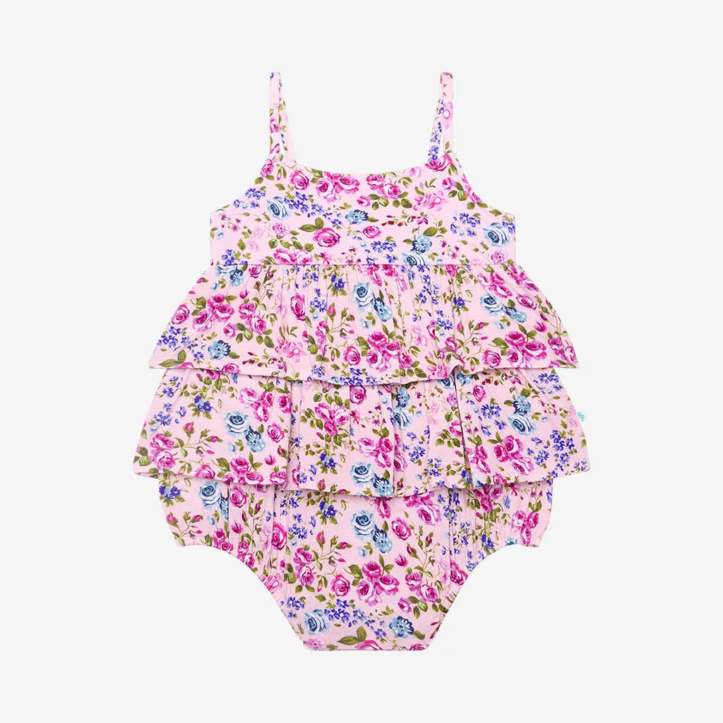 Posh Peanut Pixie Basic Ruffled Spaghetti Romper