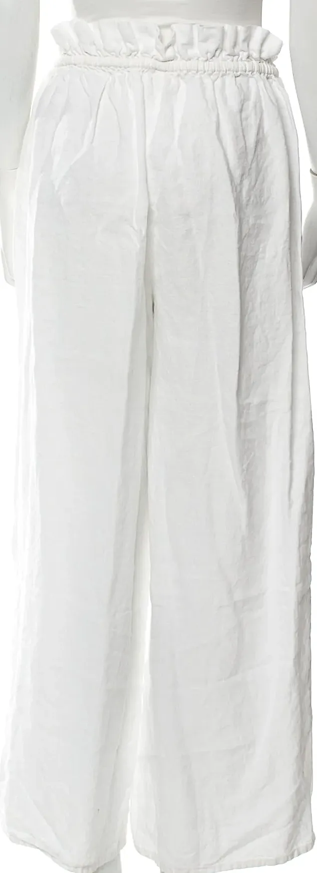POSSE White Linen Wide Leg Pants