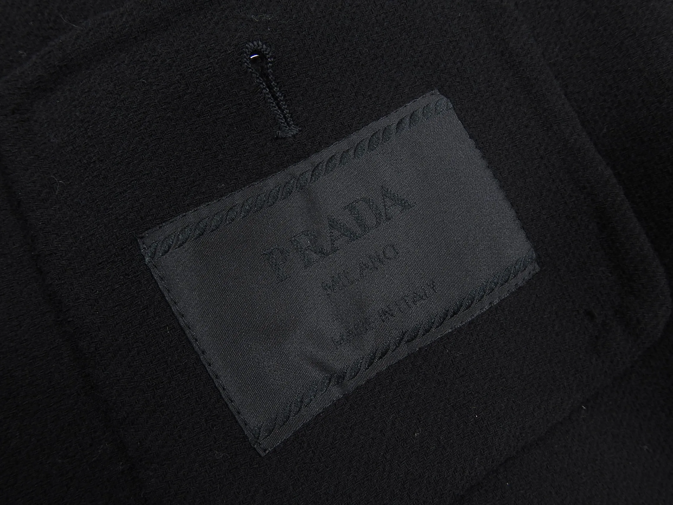 Prada Wool Black Unstructured Outerwear Blazer - L