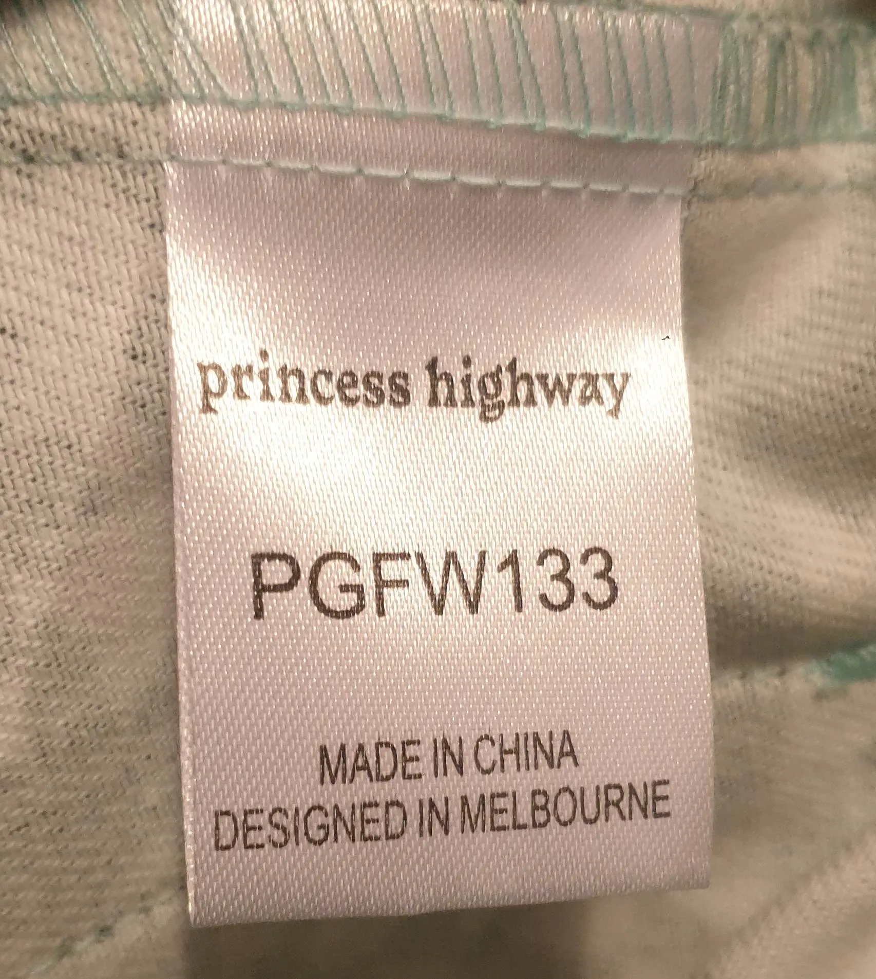 Princess Highway green flower print wide leg pants size 16