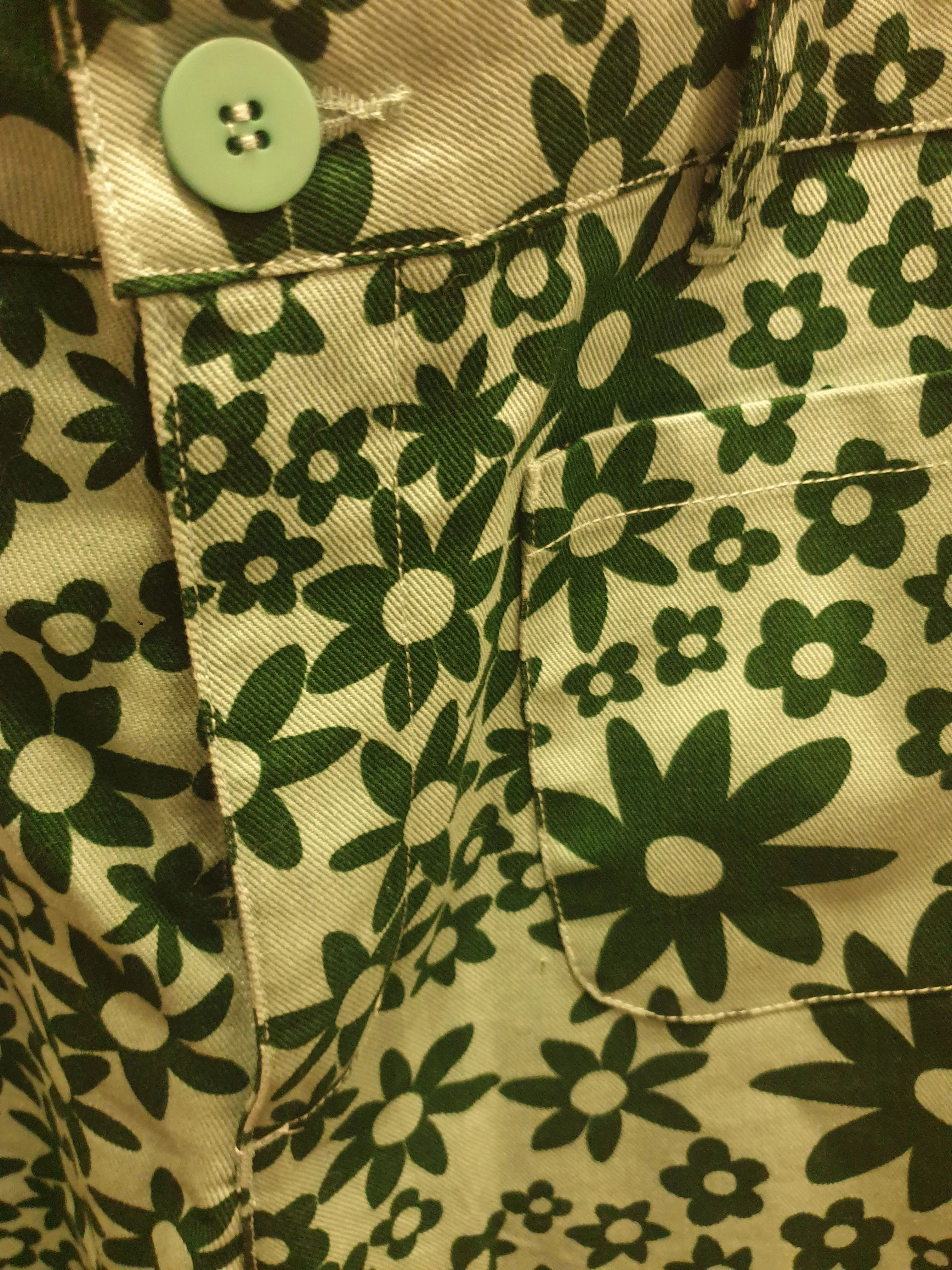 Princess Highway green flower print wide leg pants size 16