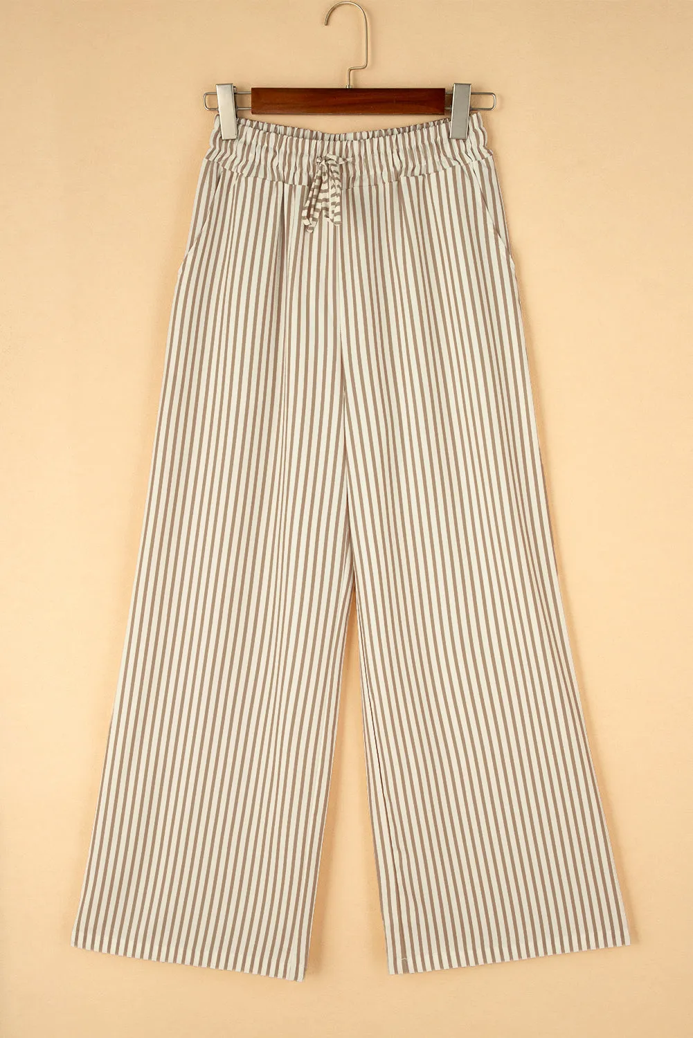 Print Wide Leg Drawstring Pants