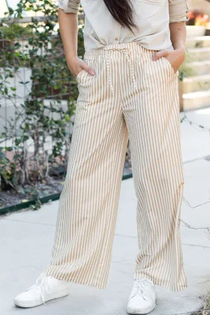Print Wide Leg Drawstring Pants