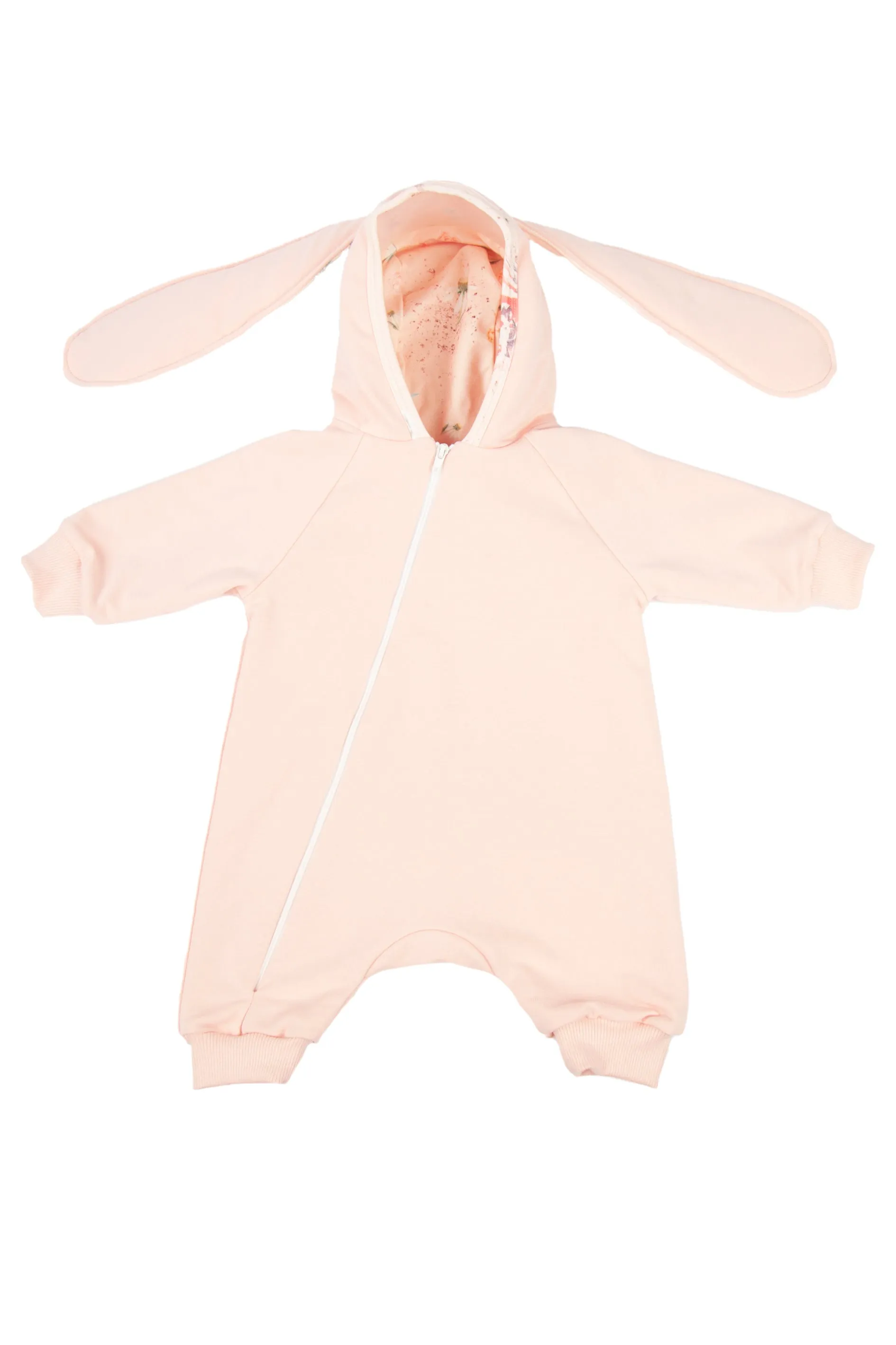 "Andrea" Apricot Bunny Ear Romper