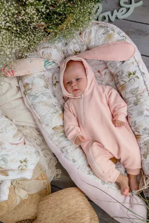 "Andrea" Apricot Bunny Ear Romper