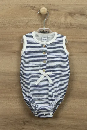 "Eloise" Navy Striped Shortie