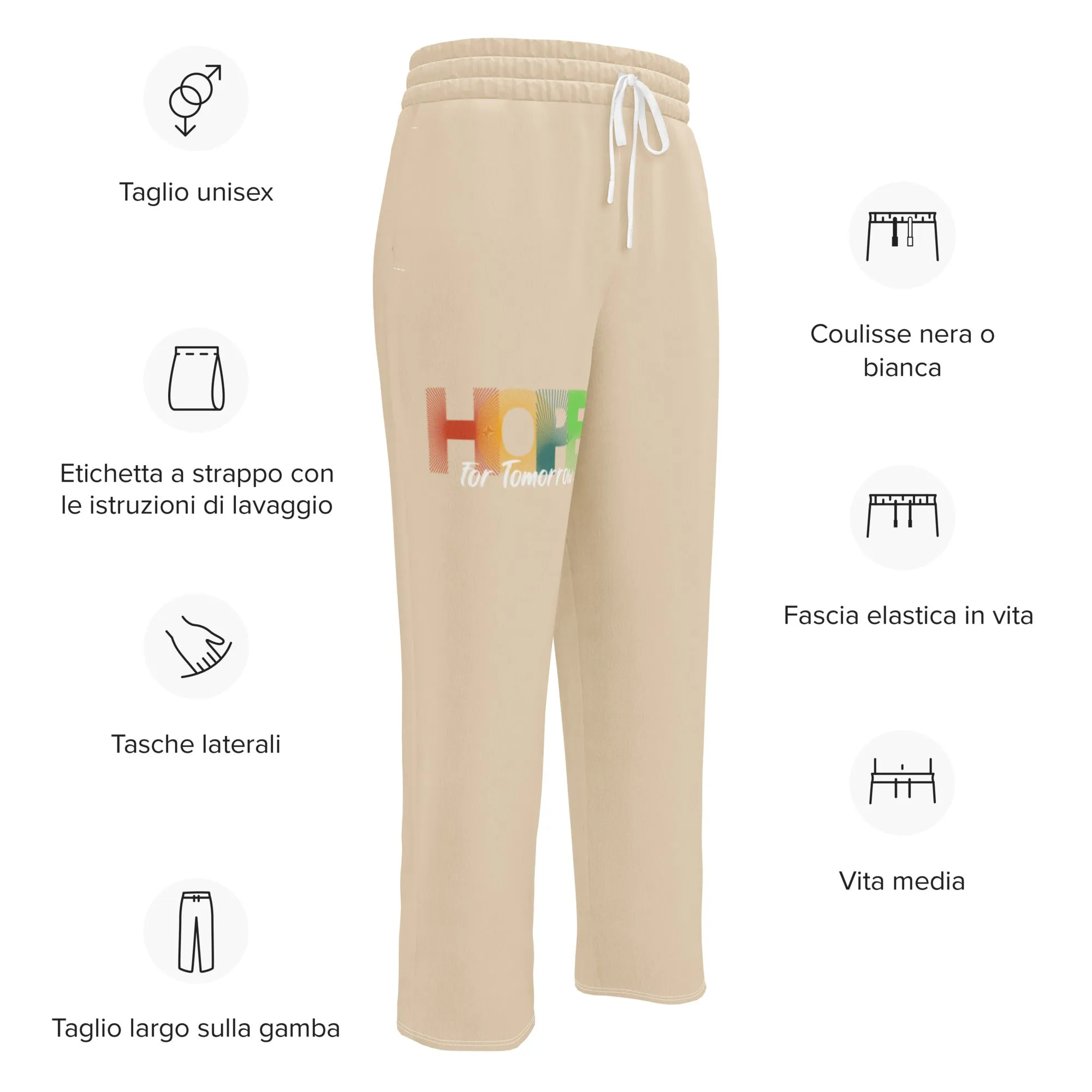 "Hope For Tomorrow" Recycled Wide-leg joggers