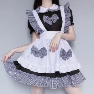 "LOLITA CUTE PLAID BOW" MAID OUTFIT DRESS N050120
