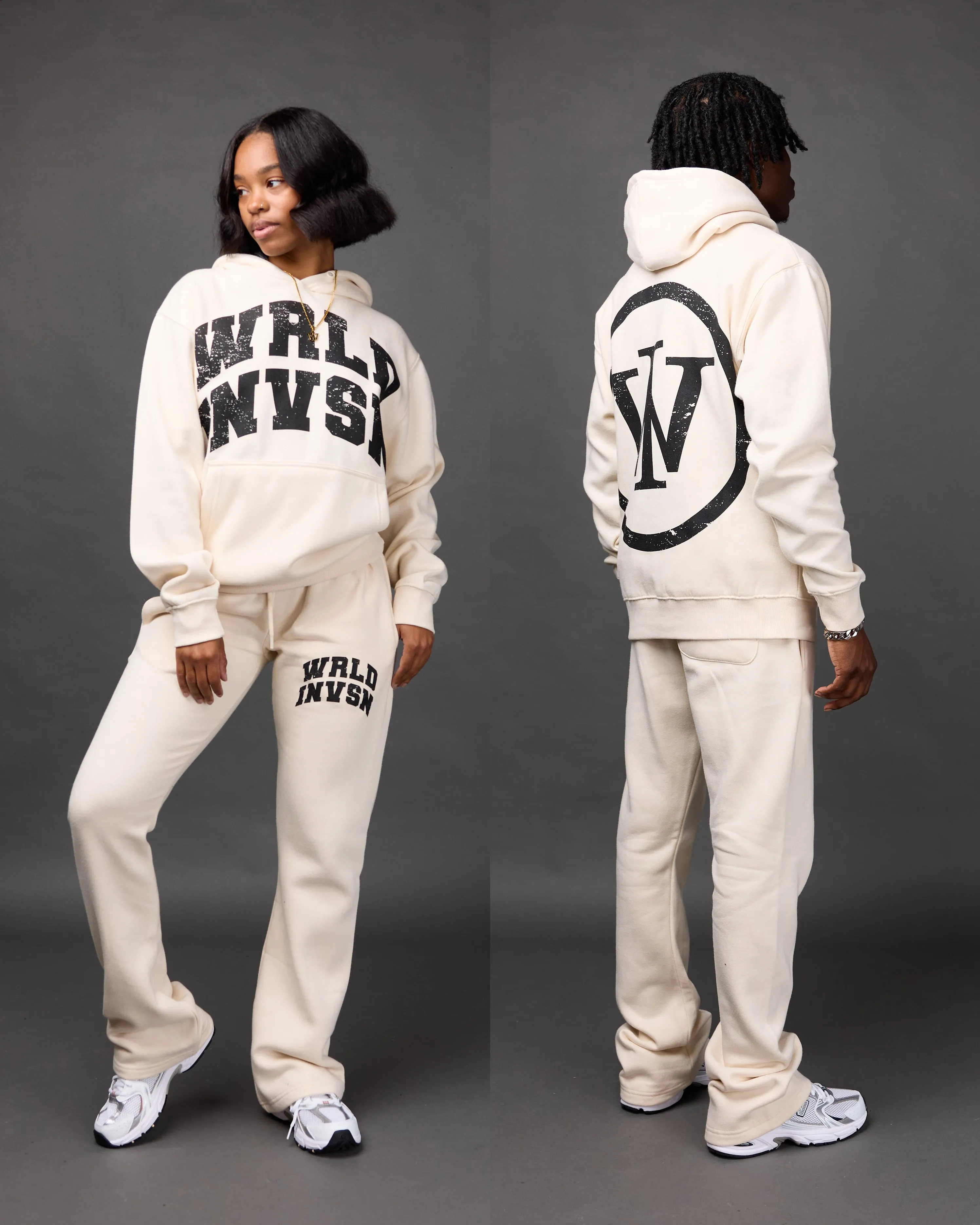 "Member" Flare Stacked Set (Cream)