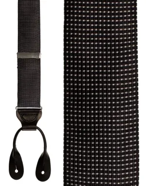 "Navy & White Pindot" Suspenders