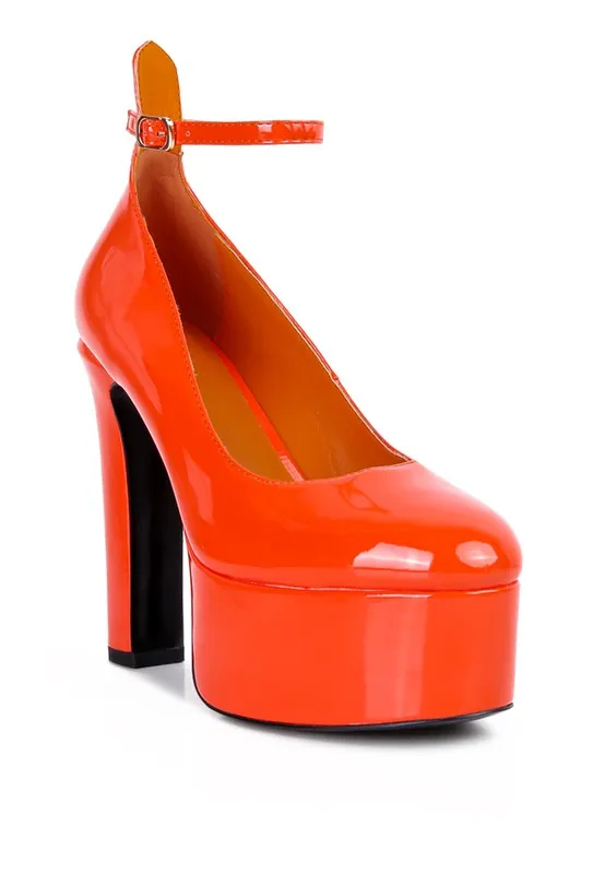 Rag & Co Babe Heaven Patent Pu Maryjane Platform Shoes