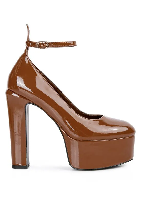 Rag & Co Babe Heaven Patent Pu Maryjane Platform Shoes